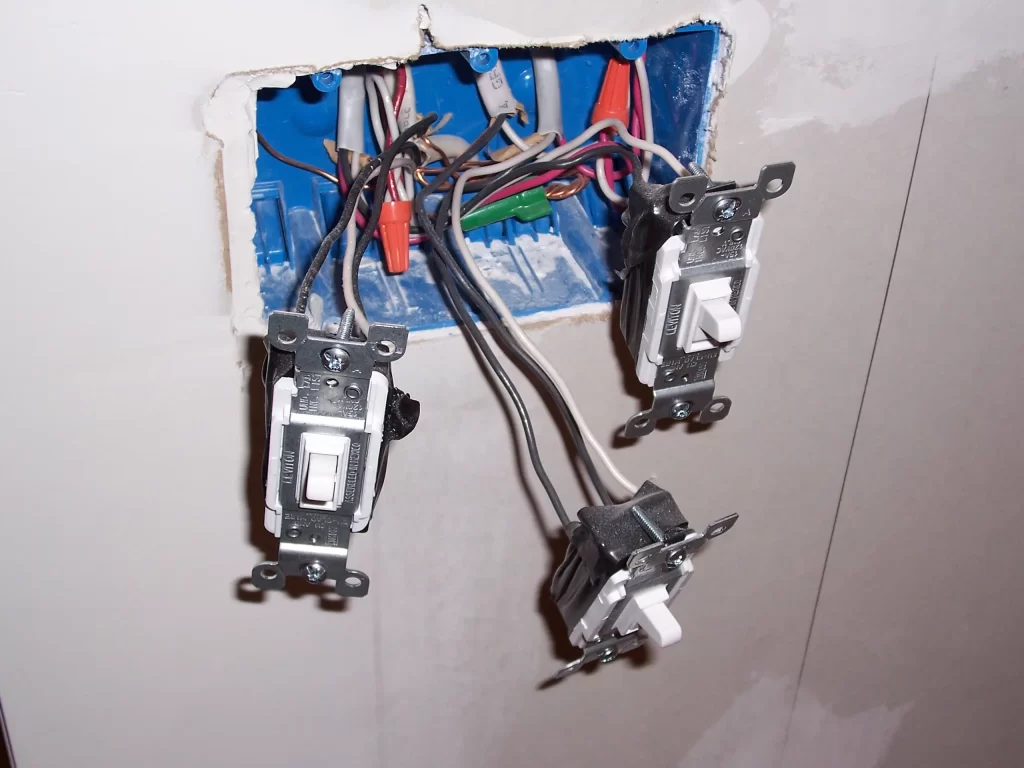 Outlet and switch boxes wired and ready for new devices